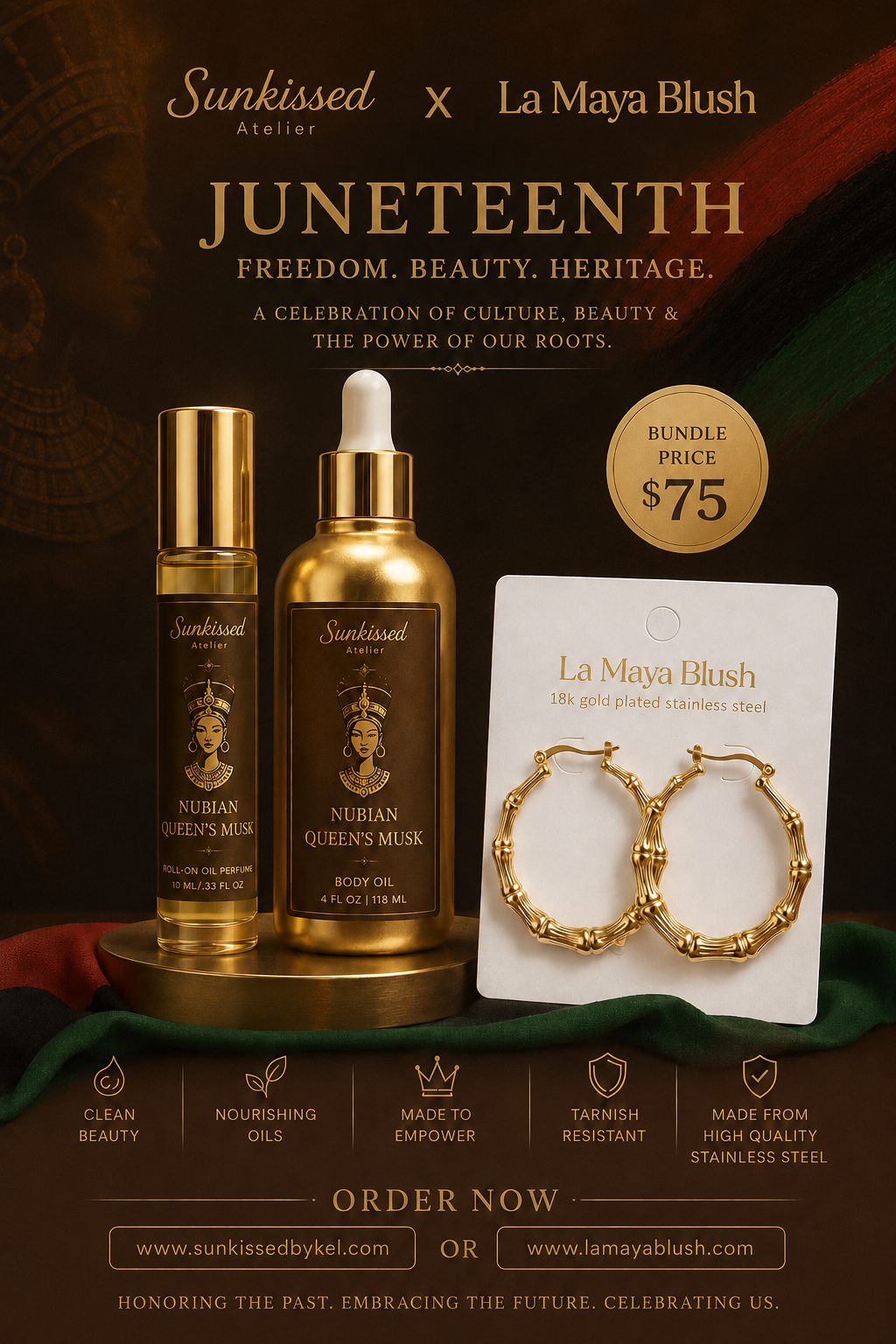 Sunkissed Atelier x La Maya Blush Limited Edition Juneteenth Collaboration