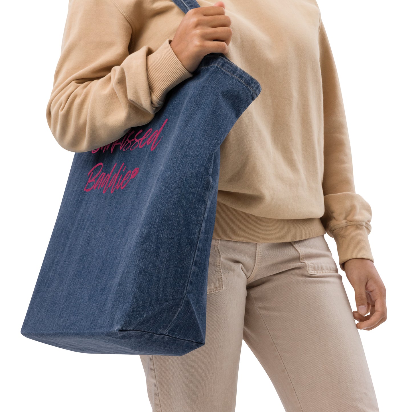 Sunkissed Baddie Organic denim tote bag