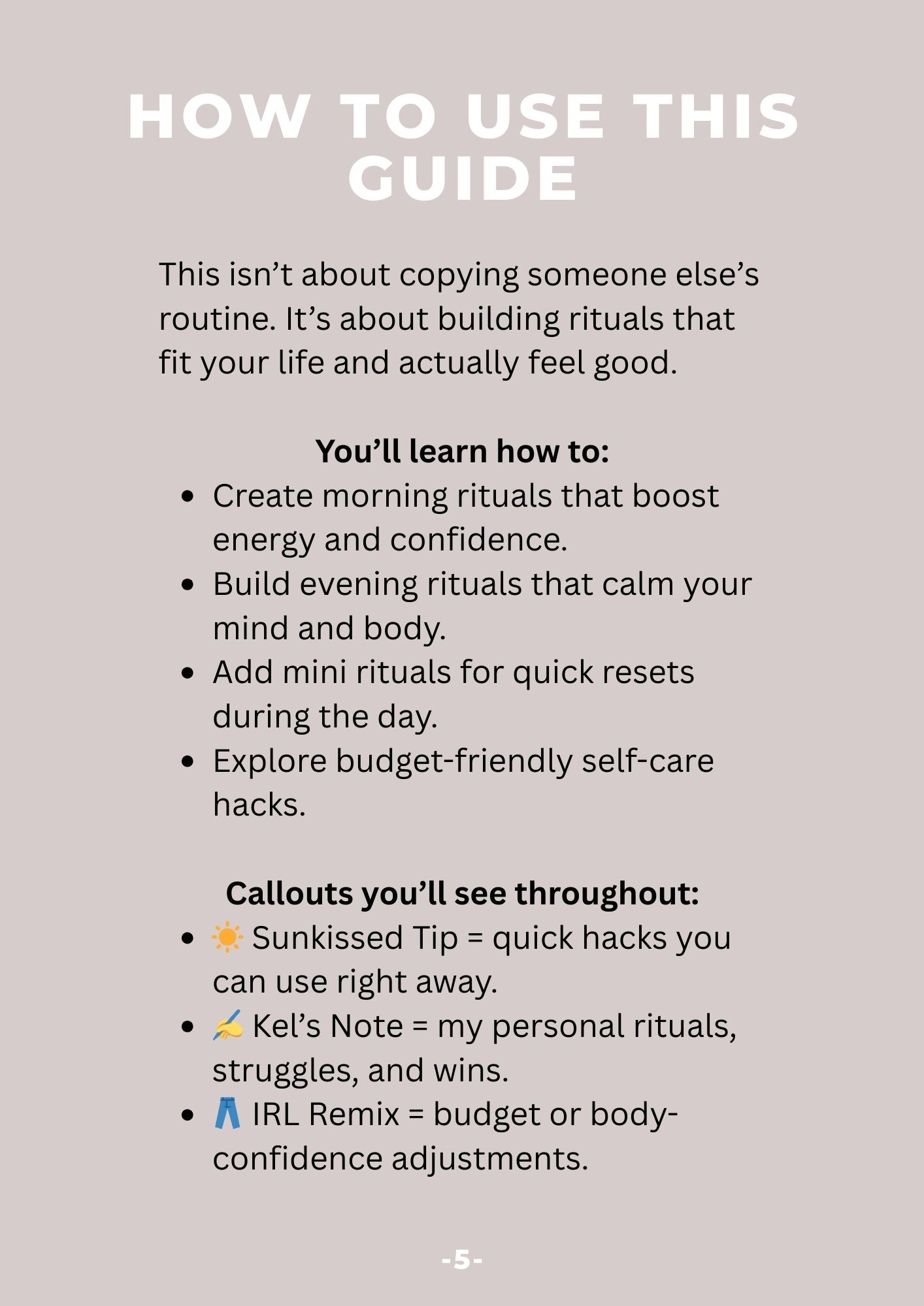 Self-Care Rituals eBook