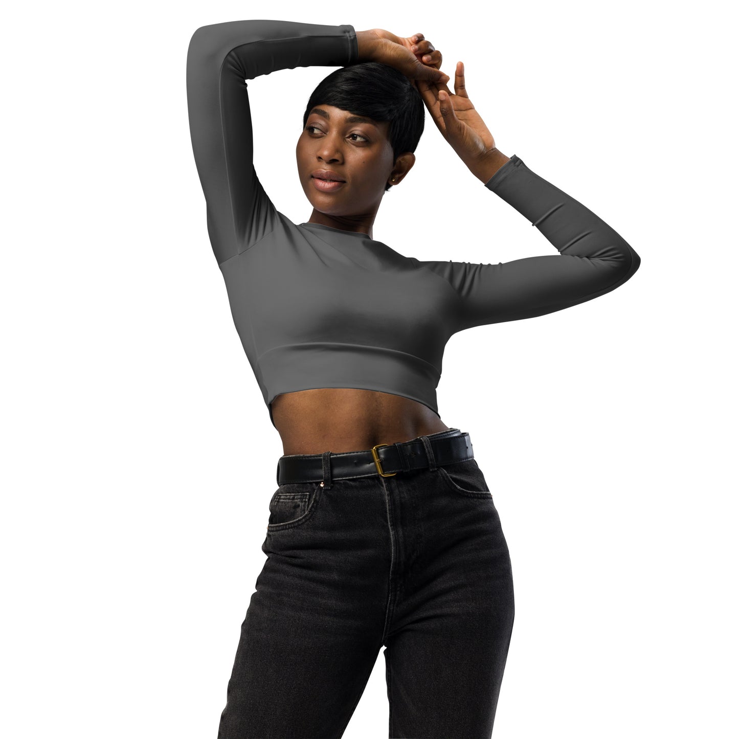 Sunkissed Baddie Basics Set - long-sleeve crop top