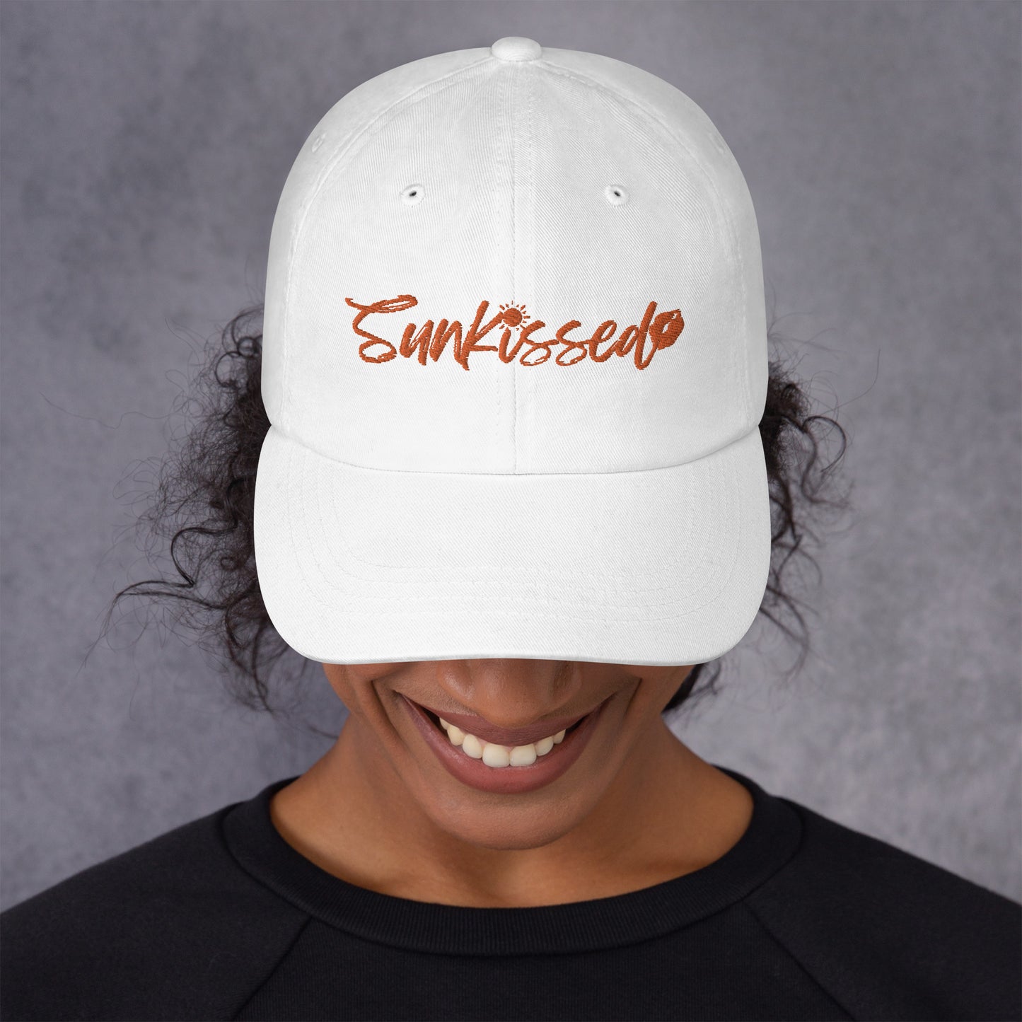 Sunkissed Orange Dad hat