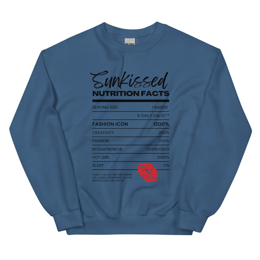 Sunkissed Nutrition Facts Sweatshirt