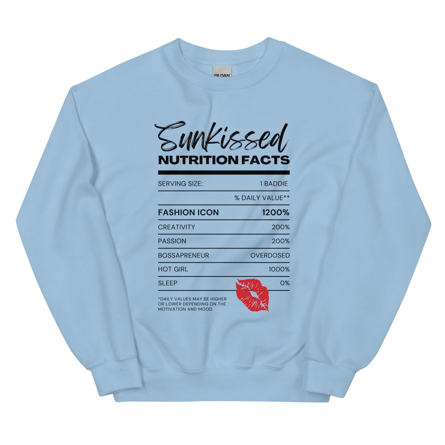 Sunkissed Nutrition Facts Sweatshirt