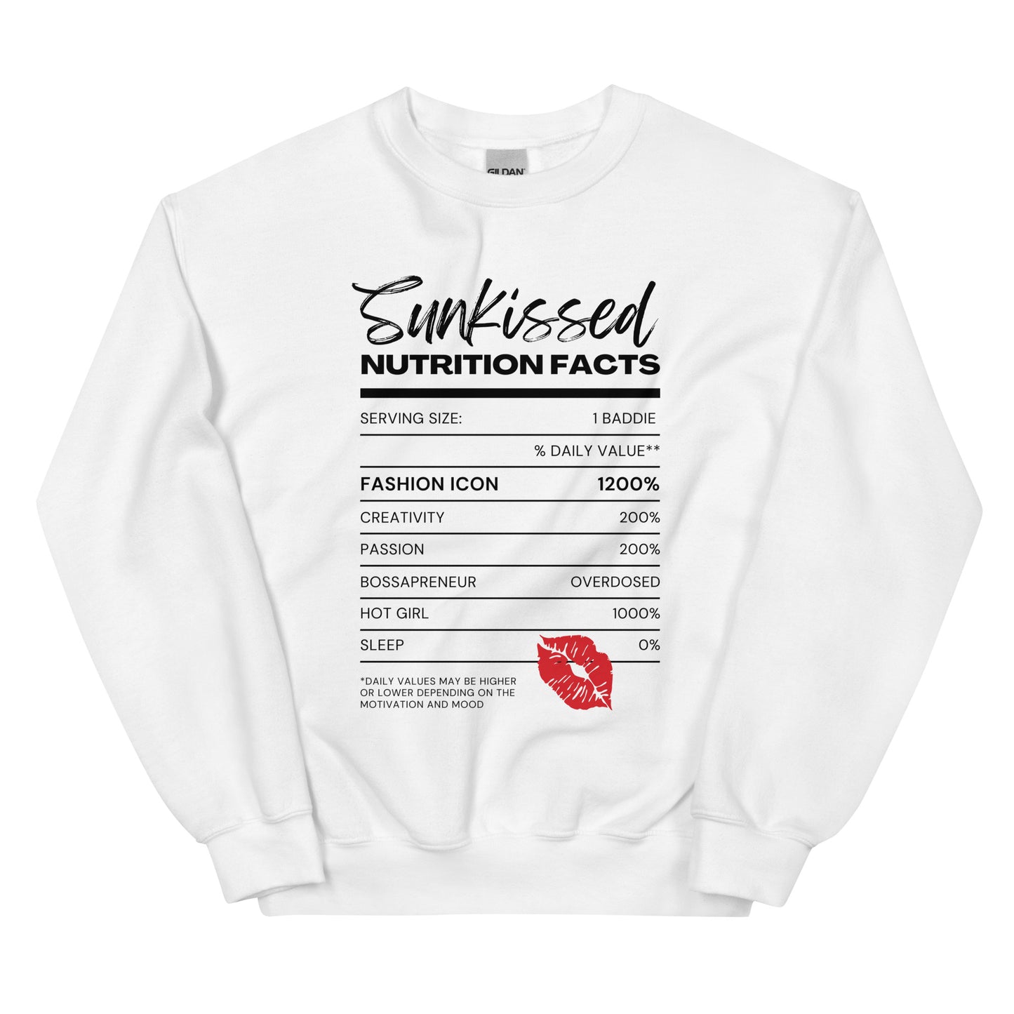 Sunkissed Nutrition Facts Sweatshirt