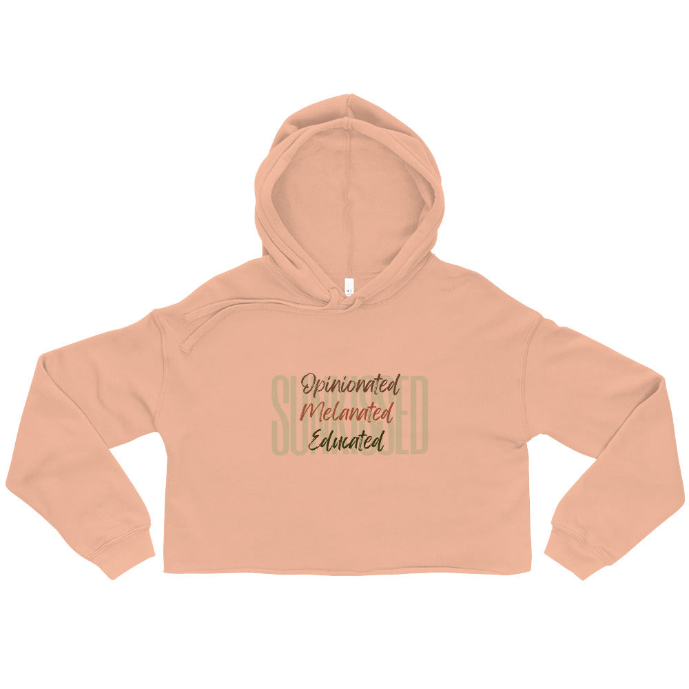 Opinionated Melanated Educated Crop Hoodie